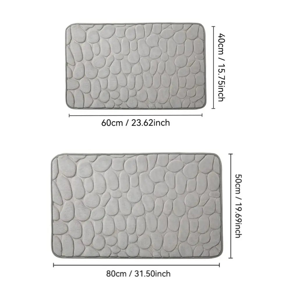 Tapis de bain en microfibre — relief galets, antidérapant - Nesty (vue 5)