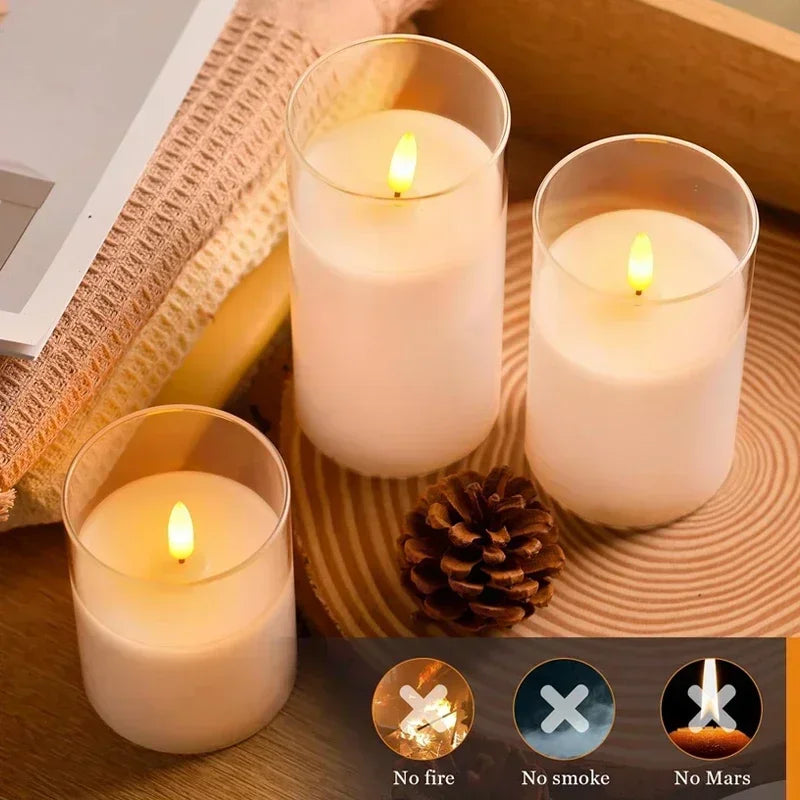 Bougie LED acrylique sans flamme Nesty - Télécommande et minuterie (vue 5)