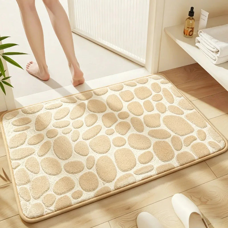 Tapis de bain en microfibre — texture galets, doux et absorbant - Nesty (vue 10)