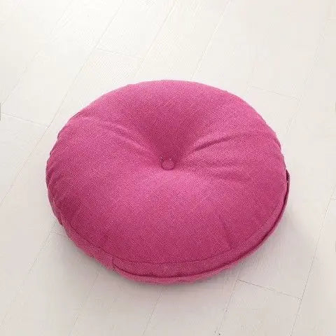 Grand coussin de méditation zafu en lin Nesty - Pour banquette ou yoga (vue 8)