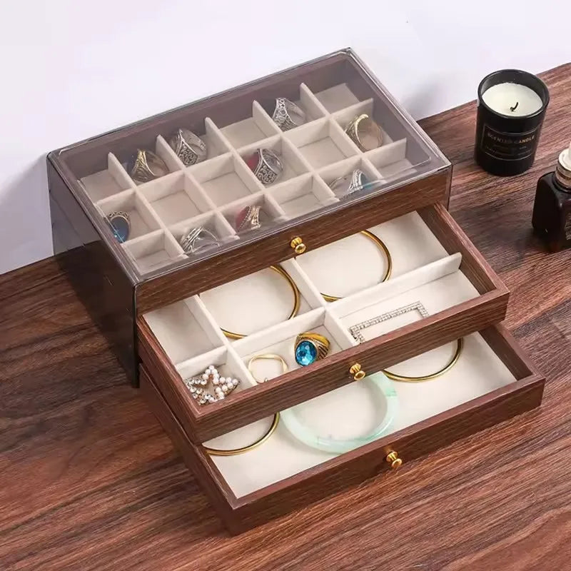 Boîte à bijoux en bois à tiroirs (vue 8) - Nesty