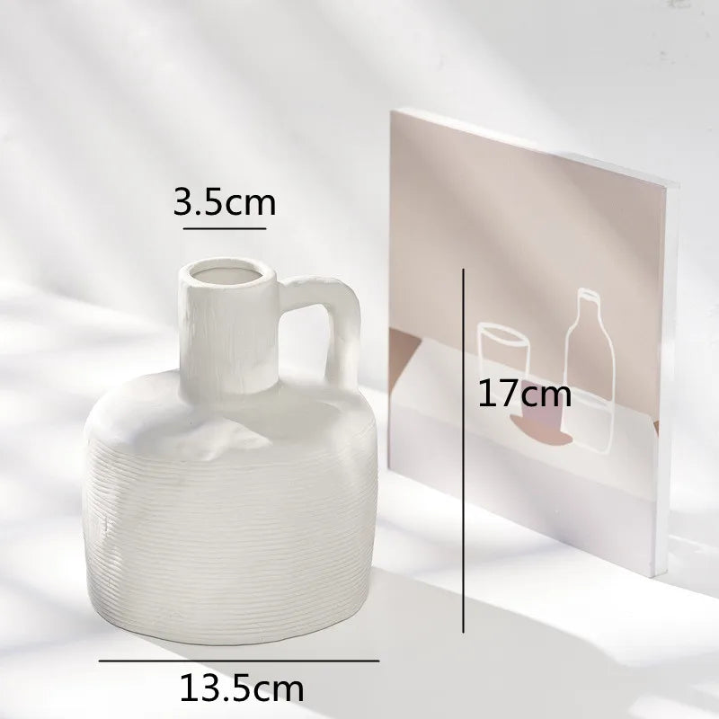 Vase en céramique avec anse, style traditionnel - Nesty (vue 7)