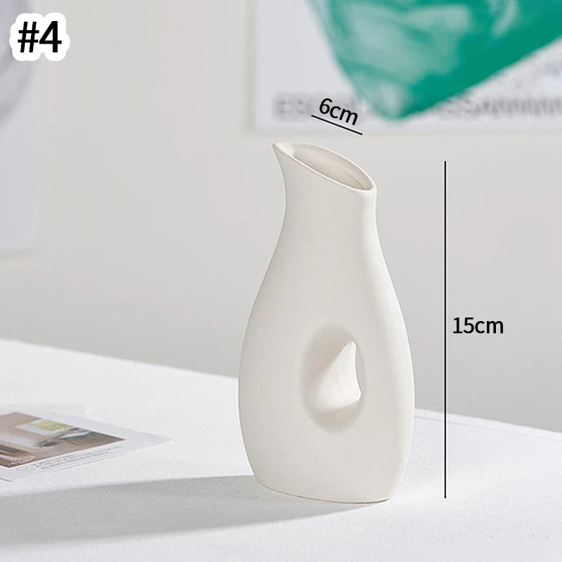 Vase en céramique blanc, style nordique épuré - Nesty (vue 42)