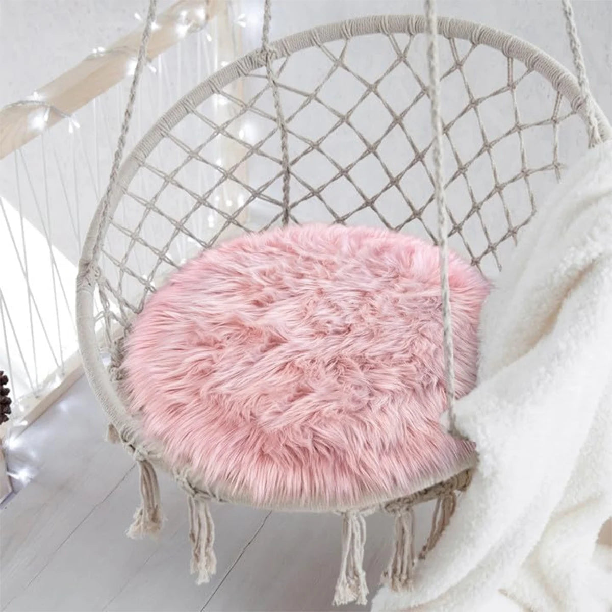 Petit tapis rond moelleux Nesty - Plusieurs coloris (vue 9)