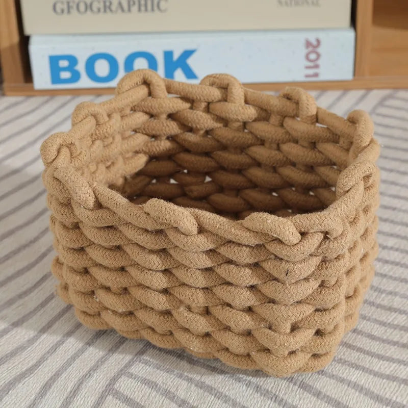 Panier de rangement en corde tressée, fibre naturelle - Nesty (vue 9)