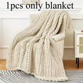 Plaid tricoté 100x127cm pour canapé et lit (vue 7) - Nesty