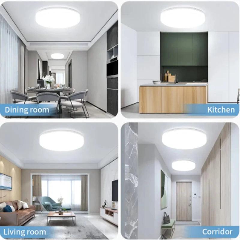 Plafonnier LED ultra-plat rond Nesty - Adapté à plusieurs pièces de la maison