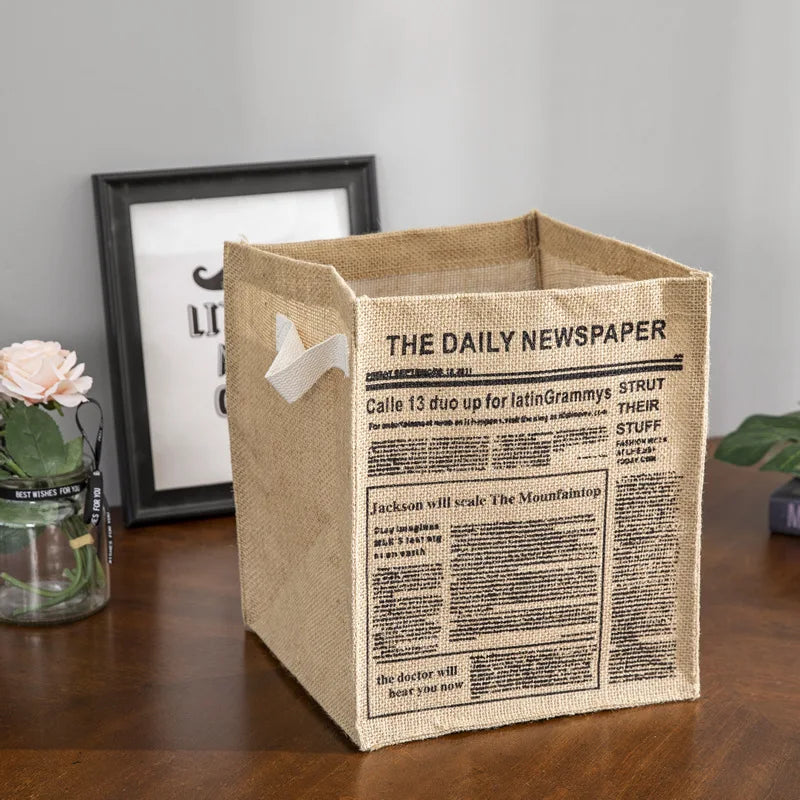 Sac de rangement pliable en jute avec anses - Nesty (vue 8)
