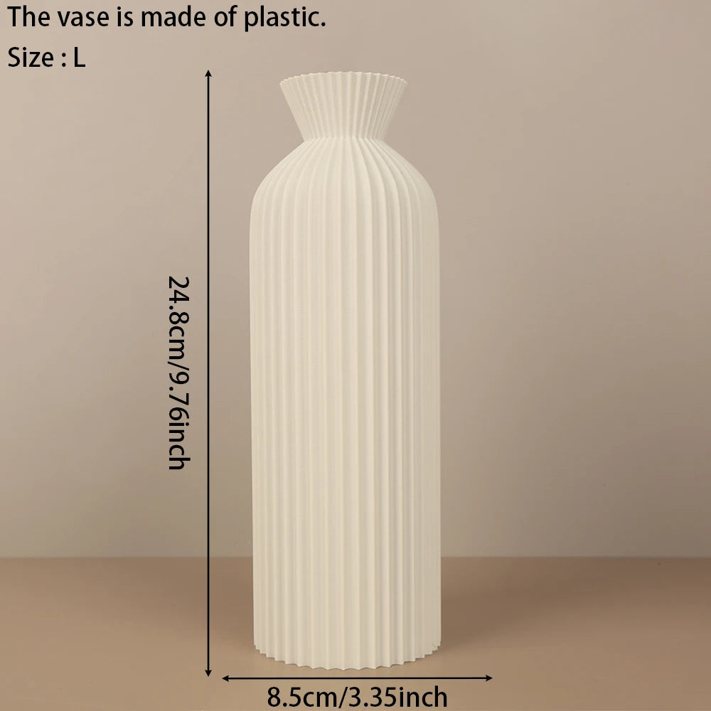 Vase strié minimaliste, style nordique et wabi-sabi - Nesty (vue 9)