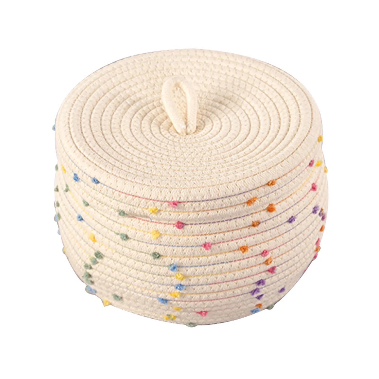 Panier de rangement rond en corde de coton - Nesty (vue 7)