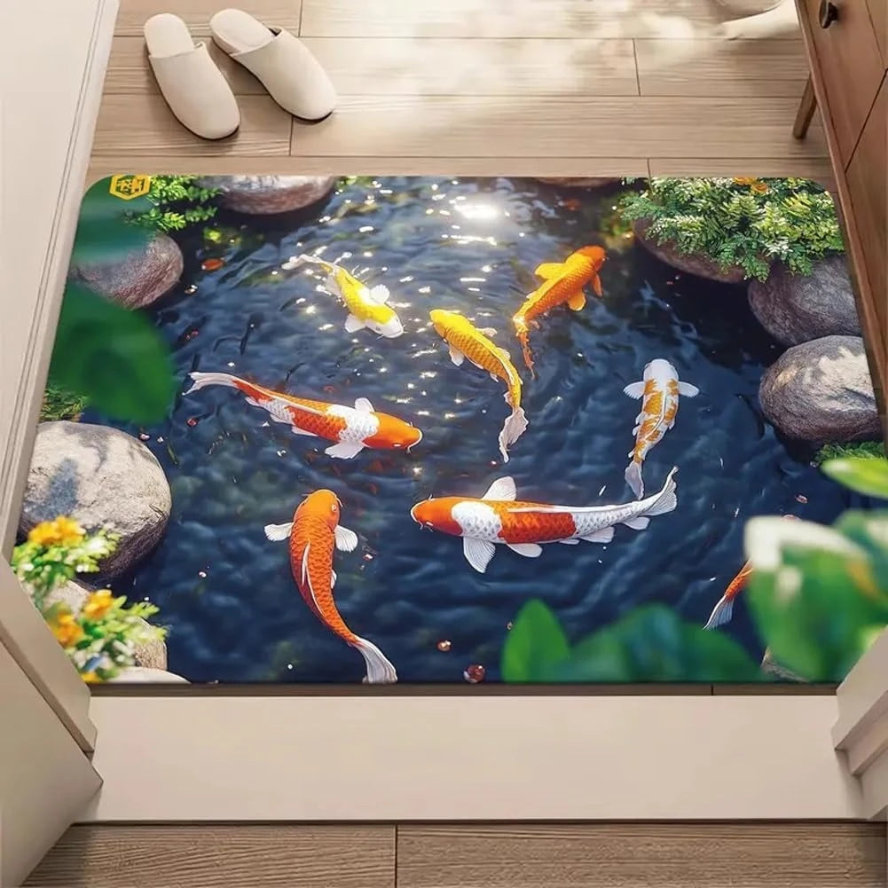 Tapis illusion optique chat 3D Nesty - Tapis antidérapant pour salle de bain (vue 9)