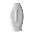 Vase visage en céramique Nesty - Modèle blanc mat sur fond blanc