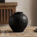 Vase en céramique noir et blanc, esprit wabi-sabi pour fleurs séchées (vue 6) - Nesty