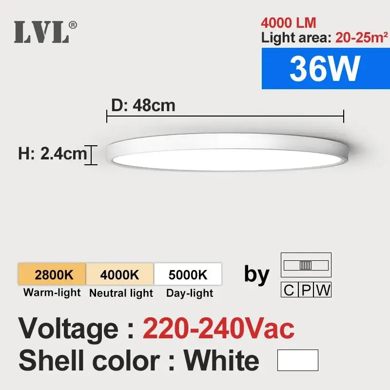 Plafonnier LED bois et blanc — 3 températures de lumière - Nesty (vue 21)