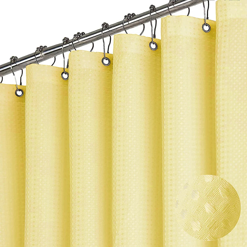 Rideau de douche gaufré opaque — cloison de douche avec crochets - Nesty (vue 7)
