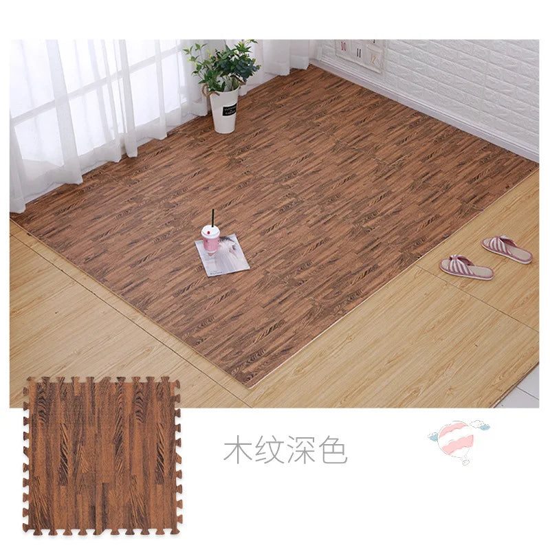 Tapis puzzle imitation bois Nesty - Dalles à assembler (vue 12)