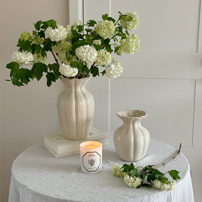 Vase en céramique crème, style français - Nesty (vue 6)
