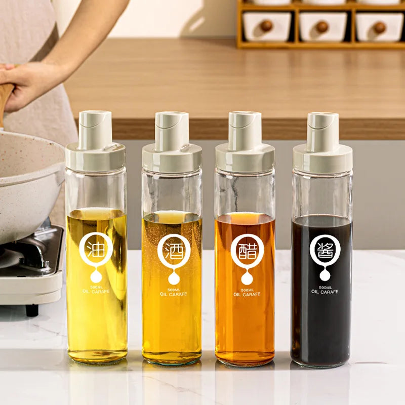 Set de bouteilles à épices en verre, pour huile et vinaigre - Nesty (vue 1)