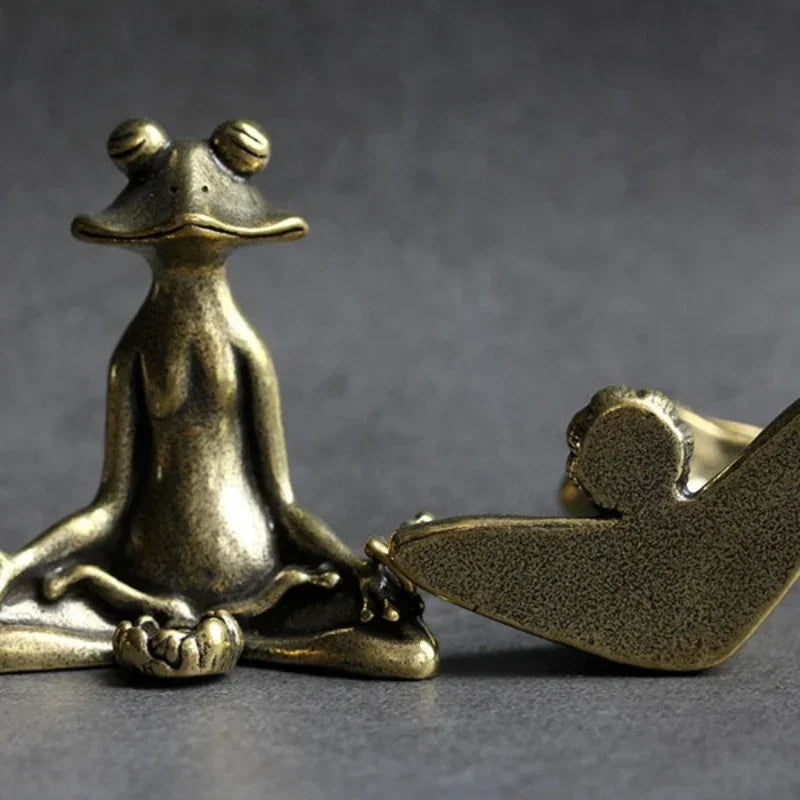 Grenouille zen en bronze Nesty - Porte-encens pour cérémonie du thé (vue 5)