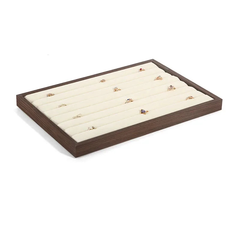 Plateau vide-poche en bois façon noyer (vue 8) - Nesty