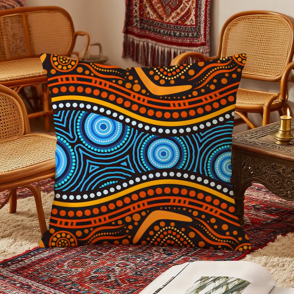 Housse de coussin à motifs ethniques Nesty - Avec fermeture éclair (vue 10)