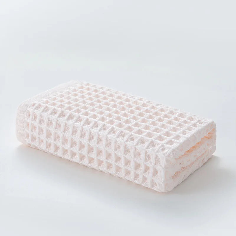 Serviette de bain en coton éponge nid d'abeille — 70 x 140 cm, motif pois - Nesty (vue 8)