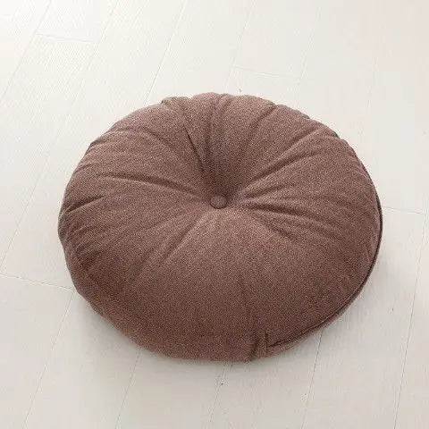 Grand coussin de méditation zafu en lin Nesty - Pour banquette ou yoga (vue 15)
