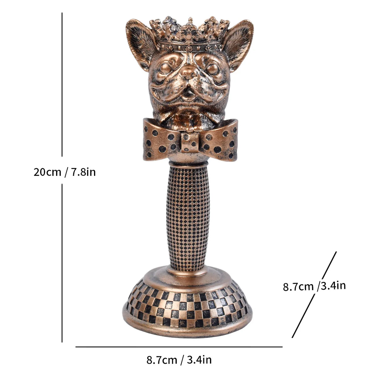 Bougeoir céramique tête d'animal, style vintage rayé - Nesty (vue 23)