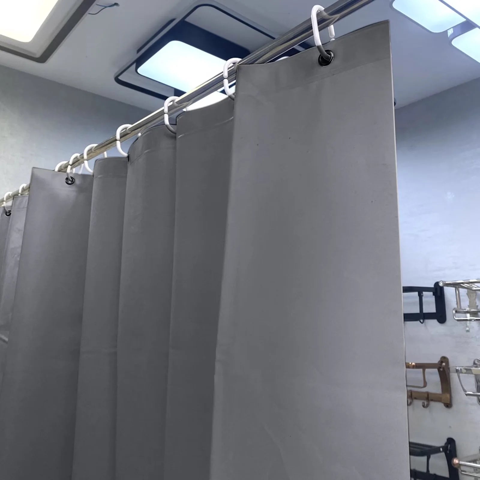 Doublure de rideau de douche légère avec aimants et crochets - Nesty (vue 5)