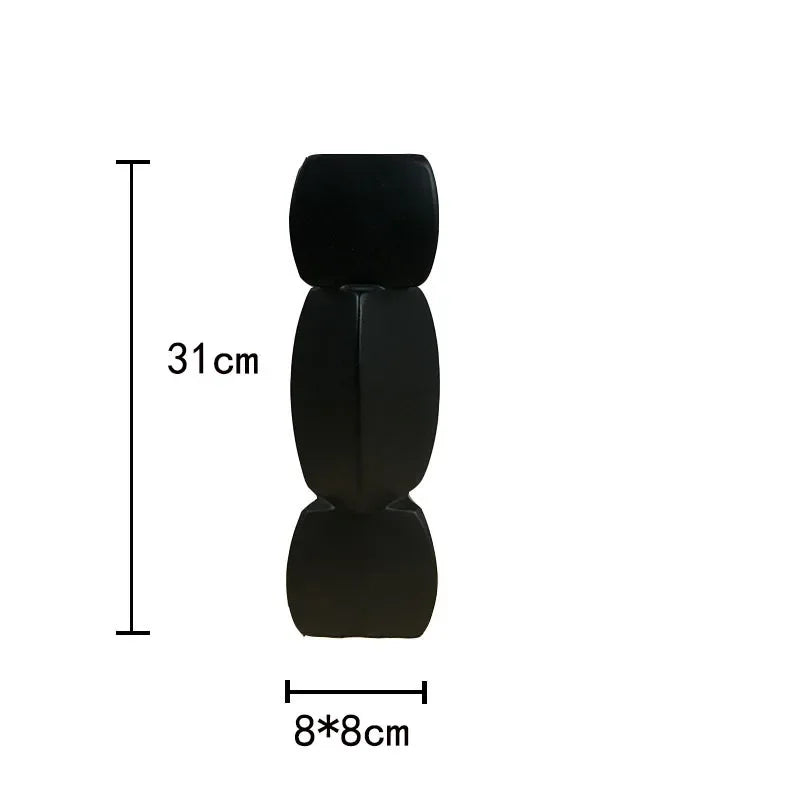Vase noir en céramique — silhouette minimaliste (vue 5) - Nesty