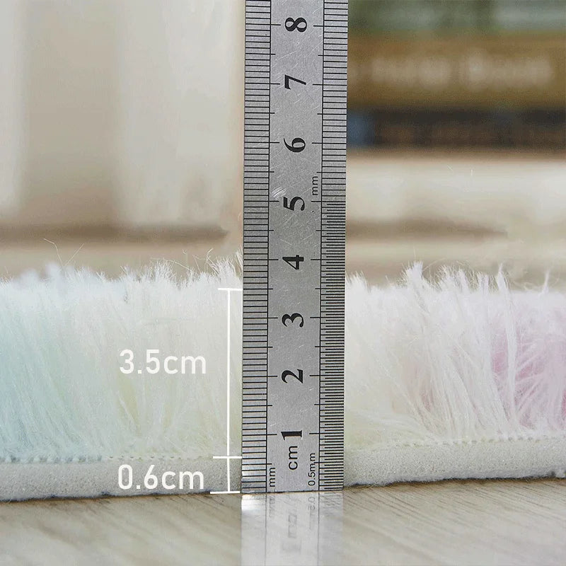 Grand tapis moelleux blanc pour salon et chambre Nesty (vue 5)