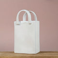 Vase blanc forme sac à main, fleurs séchées (vue 7) - Nesty