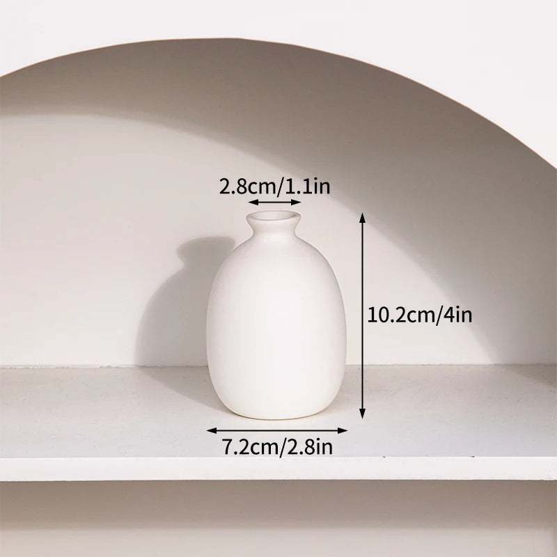Vase en céramique blanc, style nordique épuré - Nesty (vue 23)