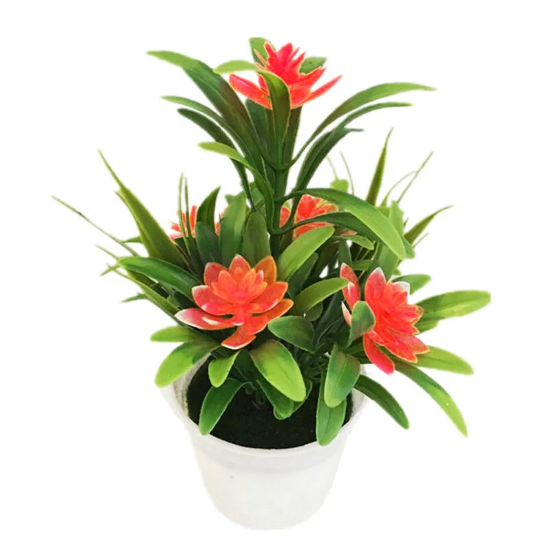 Pot de fleurs artificielles lotus Nesty - Plante déco pour bureau (vue 10)