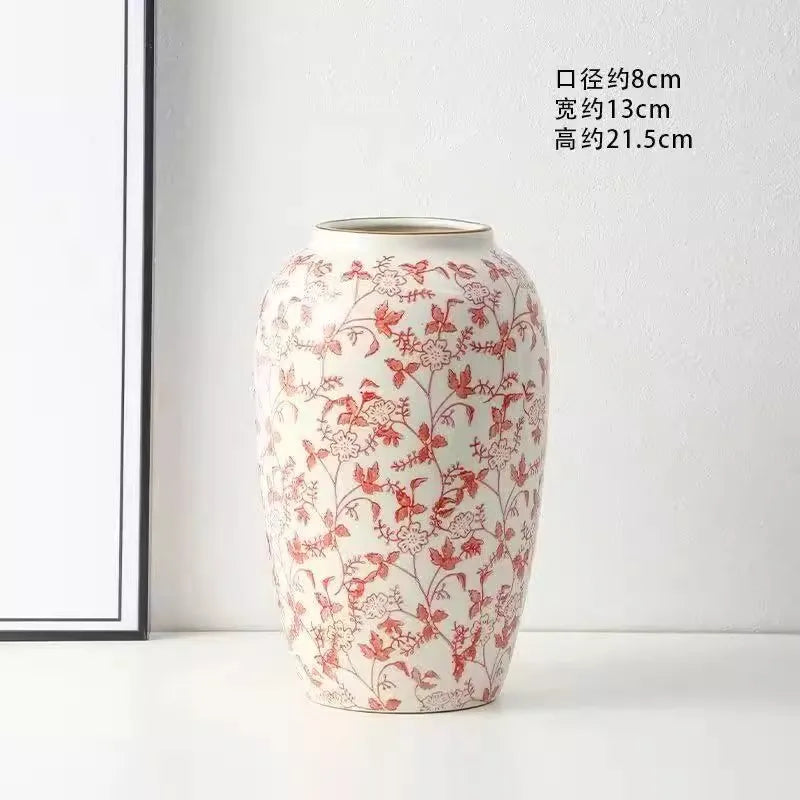 Vase céramique bleu et blanc, style rétro chinoiseries (vue 14) - Nesty