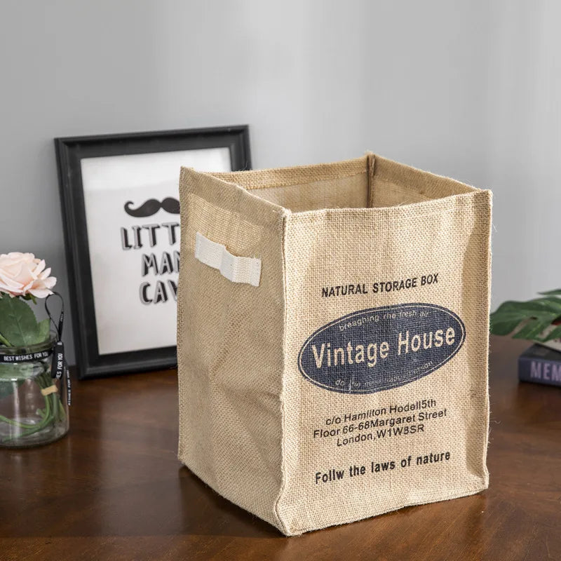 Sac de rangement pliable en jute avec anses - Nesty (vue 14)