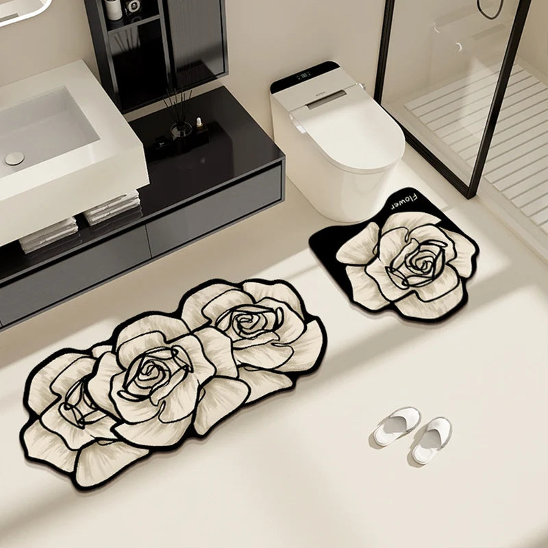 Set de tapis de salle de bain contour Nesty - Absorbant et antidérapant (vue 7)