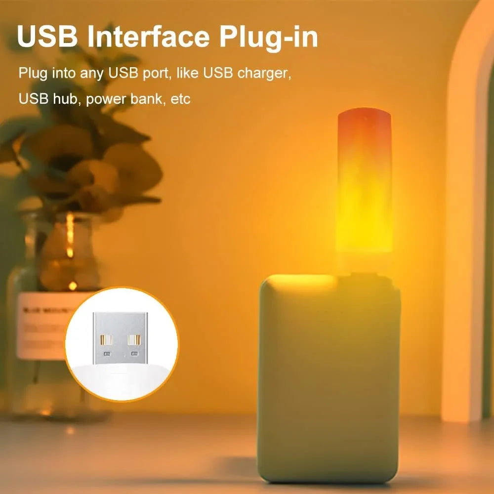 Ampoule LED effet flamme Nesty - Branchée sur un port USB, ambiance chaleureuse