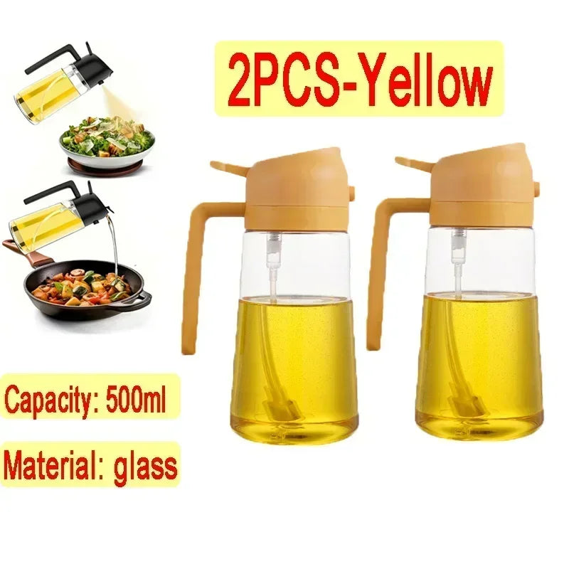 Flacon vaporisateur et verseur d'huile en verre, 500 ml (vue 8) - Nesty