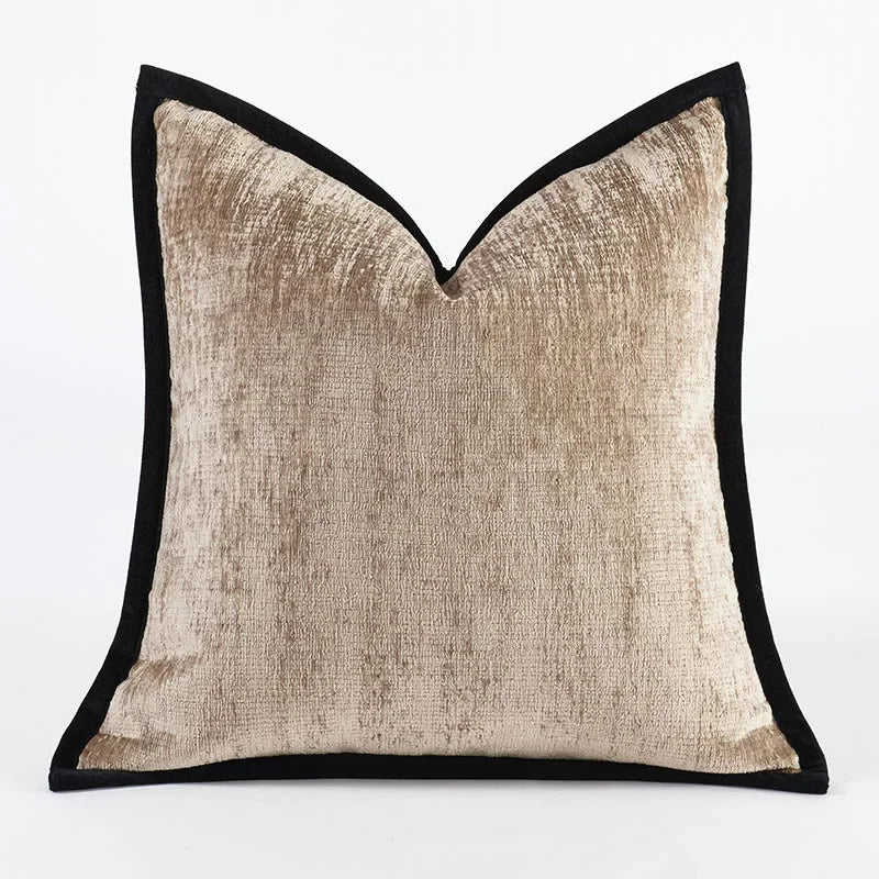 Housse de coussin en chénille épaisse Nesty - Uni, bords piqués (vue 14)