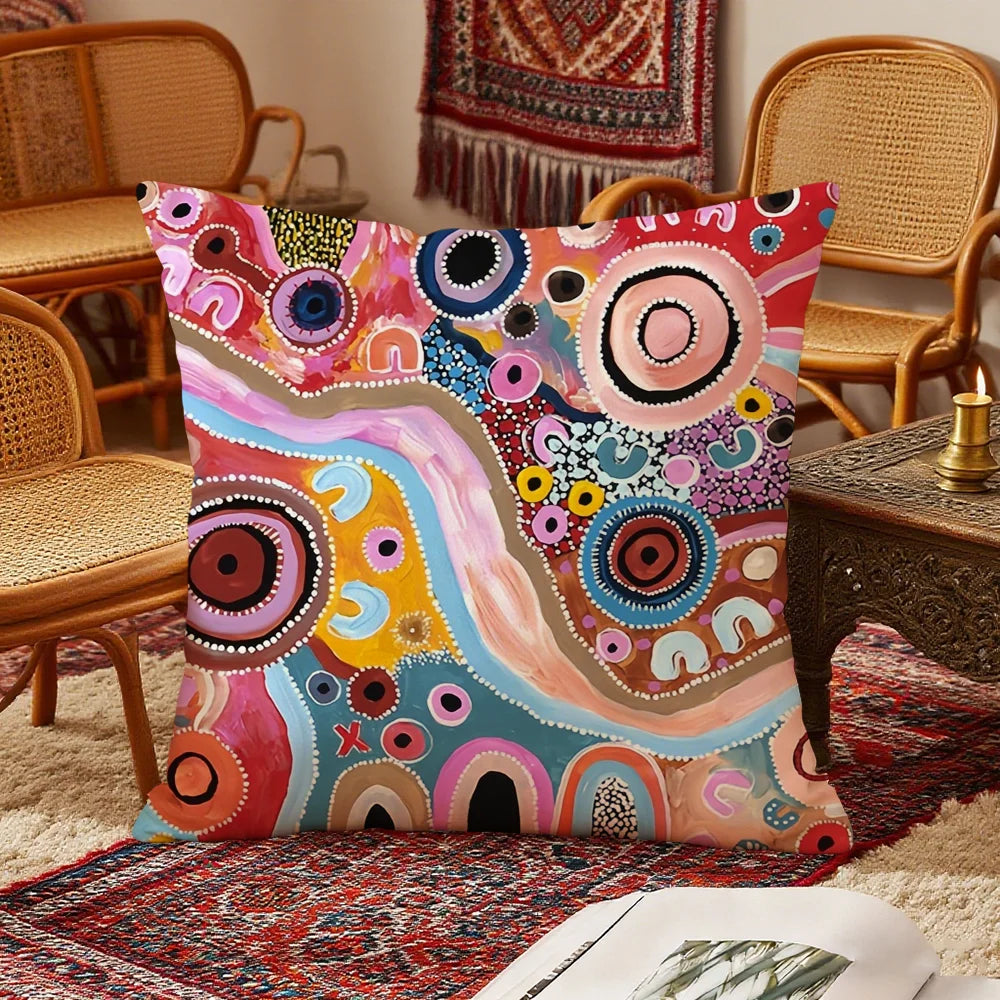 Housse de coussin à motifs ethniques Nesty - Avec fermeture éclair (vue 9)
