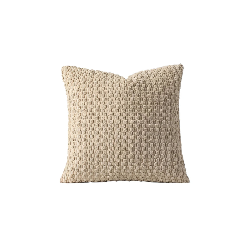 Housse de coussin réversible en velours côtelé Nesty - Carré, ton neutre (vue 10)