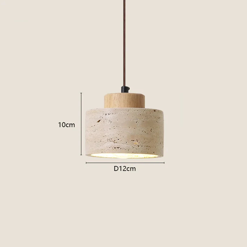 Suspension de chevet en pierre Nesty - Style wabi-sabi contemporain (vue 9)