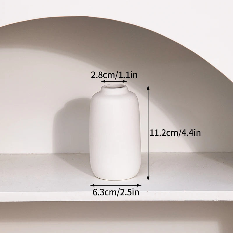 Vase en céramique blanc, style nordique épuré - Nesty (vue 32)
