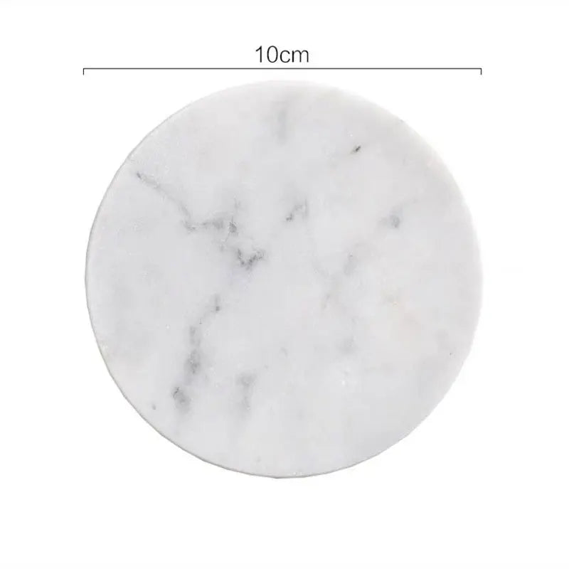 Dessous de verre rond en marbre, antidérapant et résistant à la chaleur (vue 11) - Nesty