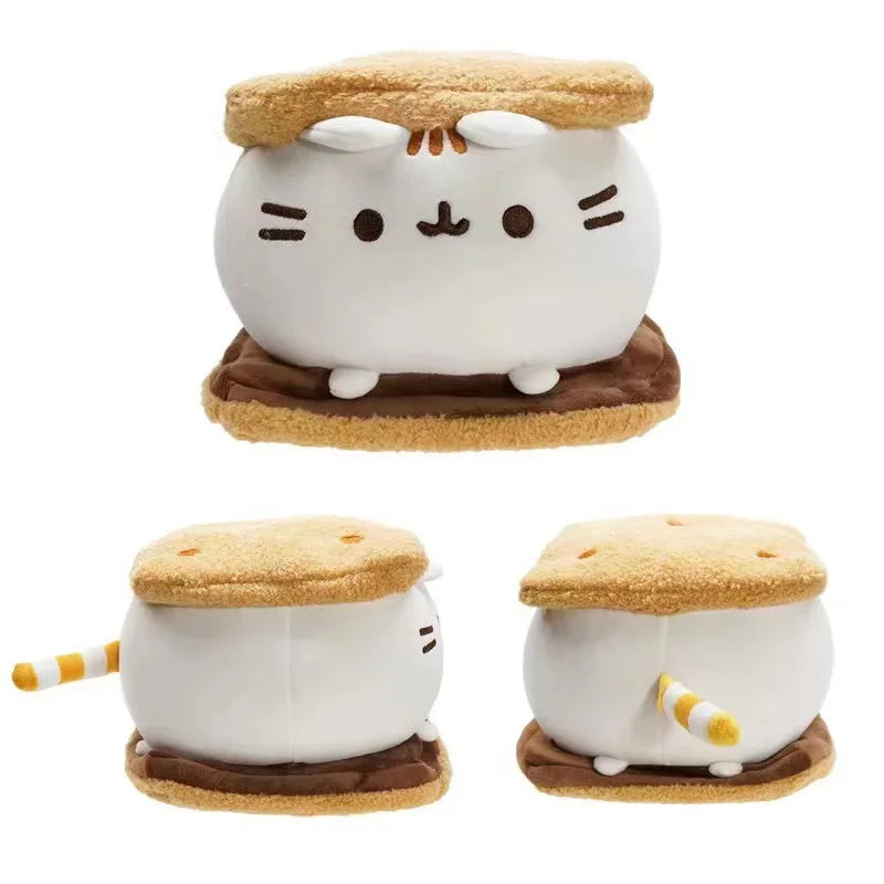 Peluche chat réaliste Nesty - Modèle s'more, vues multiples avec queue