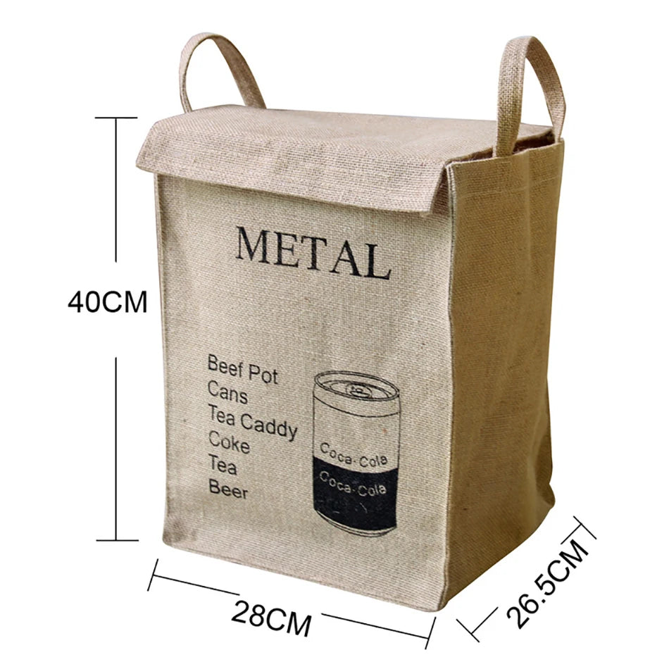 Sac de rangement pliable en jute avec anses - Nesty (vue 2)
