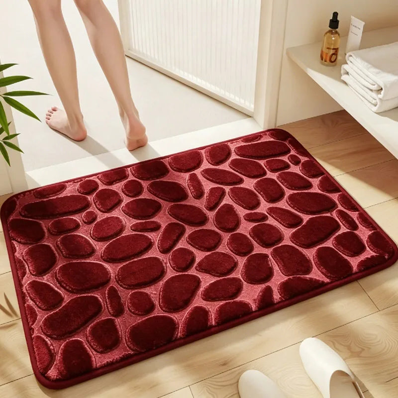Tapis de bain en microfibre — texture galets, doux et absorbant - Nesty (vue 15)