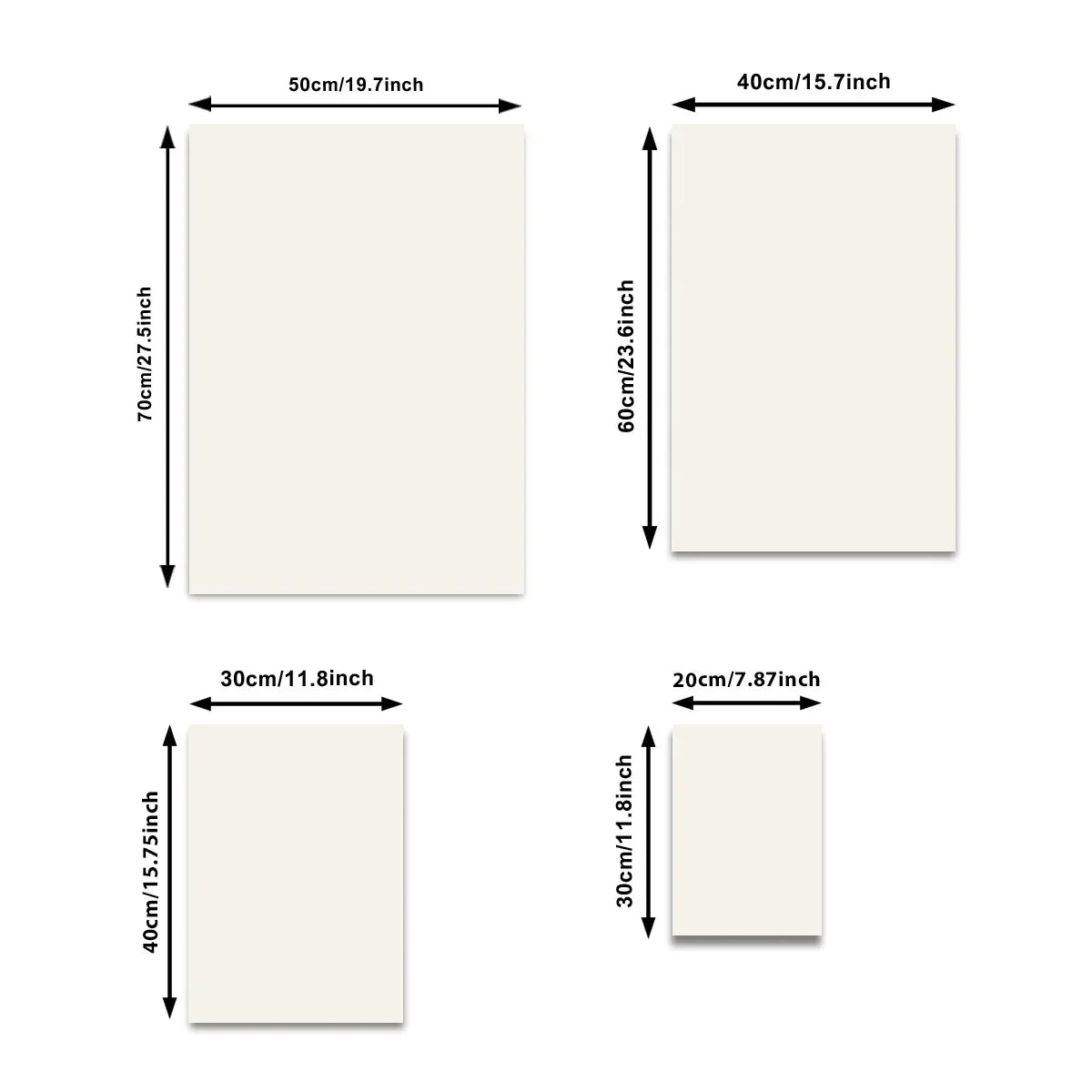 Toile murale vague japonaise Nesty - Fiche des formats disponibles