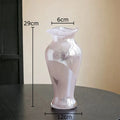Vase en verre peint rose, décoration florale - Nesty (vue 7)